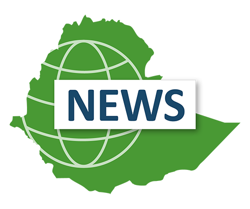 Ethiopia map outline with text 'News'